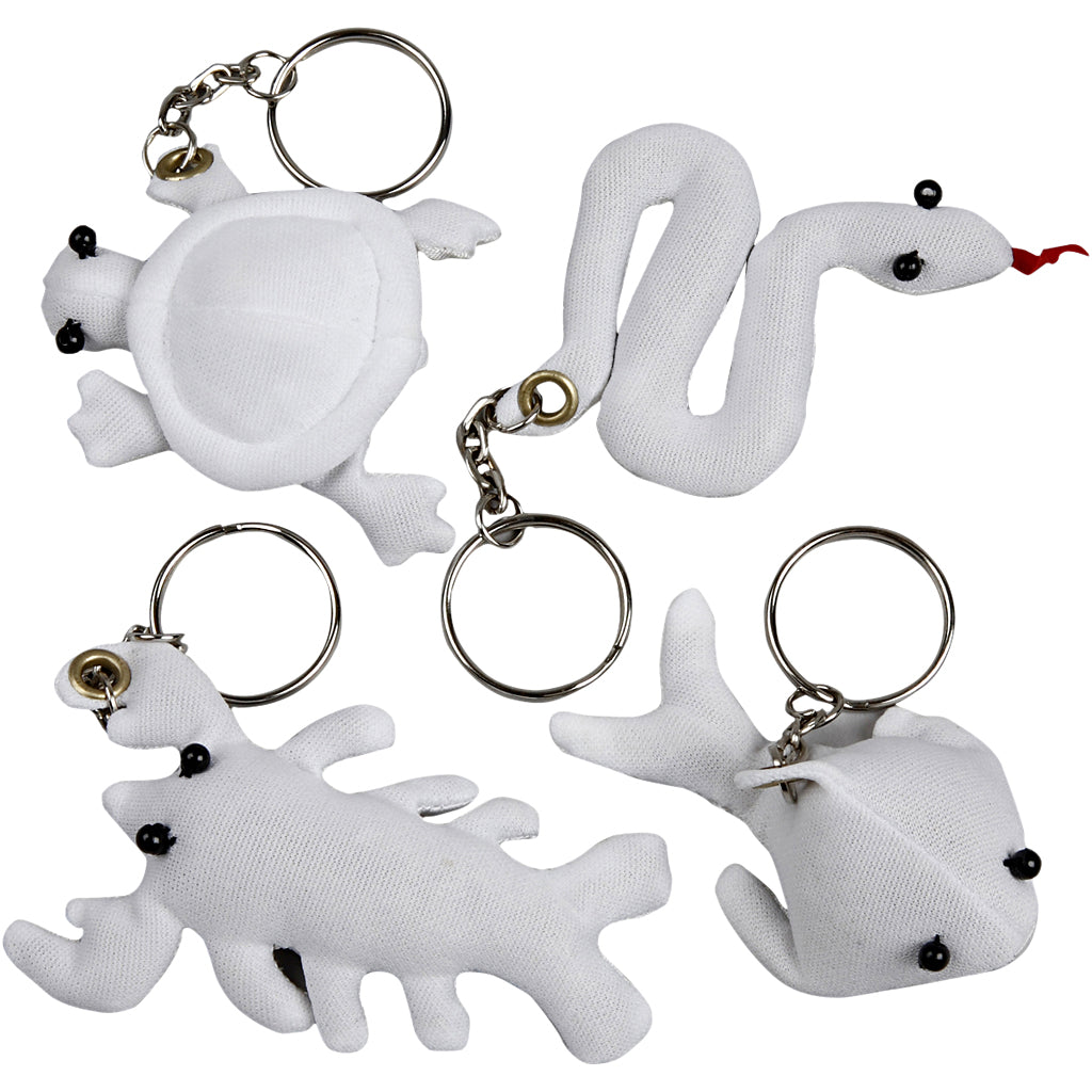 Creativ Company Dieren Keychains de Textiel, 4st.