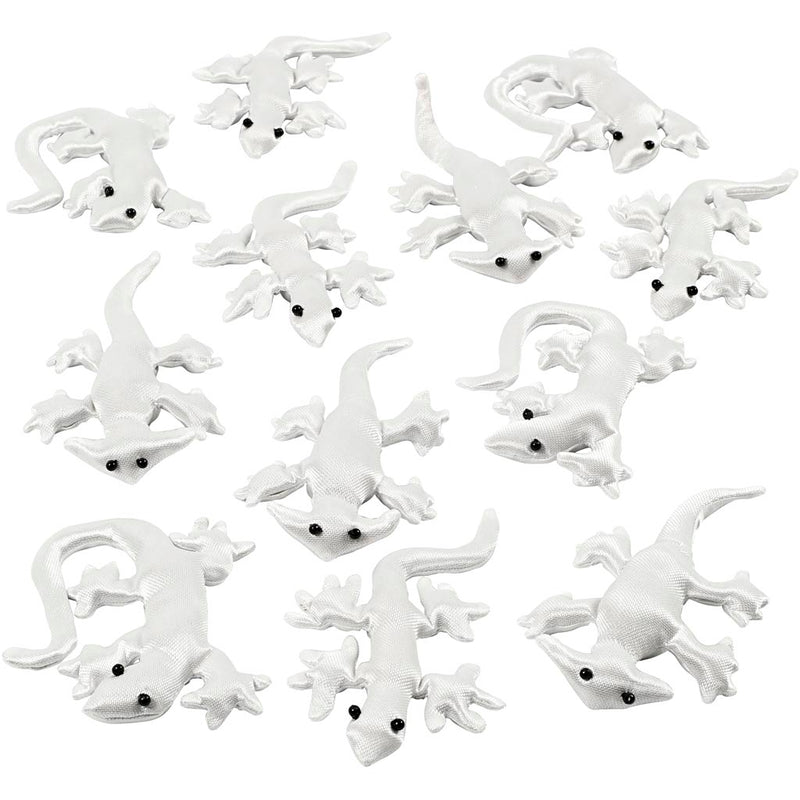 Creativ company textil espeluznante, tamaño 10-14 cm, blanco, 12 piezas 1 caja