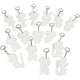 Creativ company textile figures with key ring, size 6-10 cm, white, 15 pieces 1 box