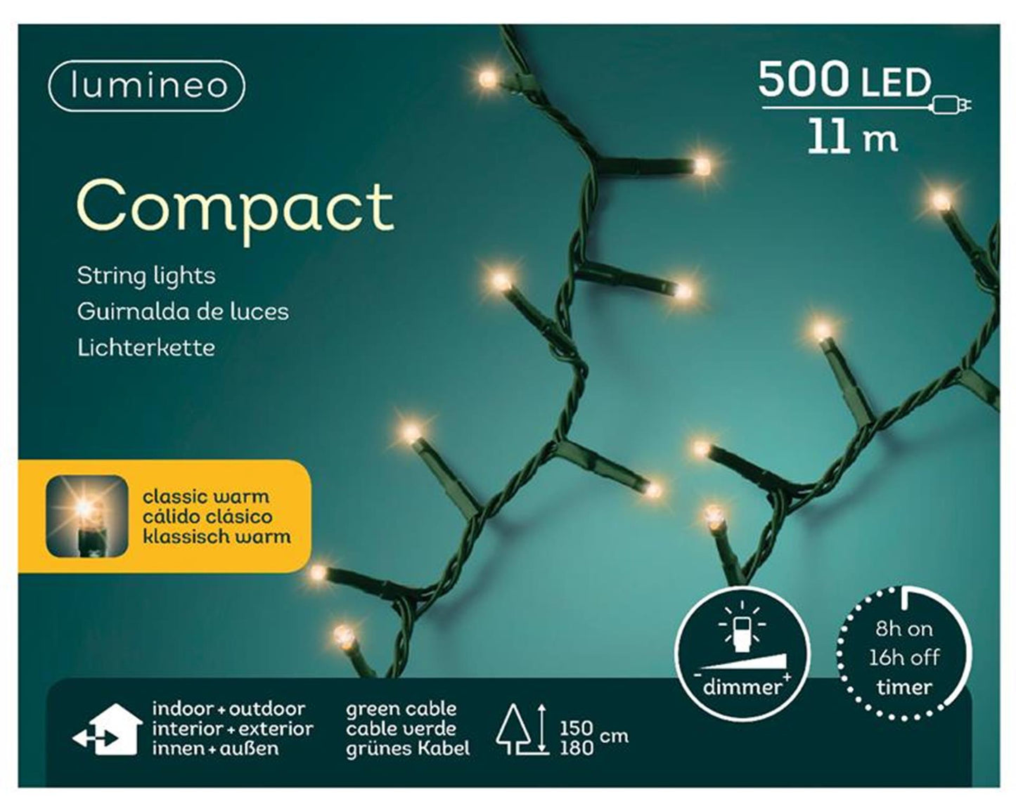 Lumineo kerstverlichting compact 500l classicwar