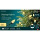 Lumineo LED vintage iluminación para árbol de Navidad 8 funciones efecto centelleo 50LED 980cm verde oro suave
