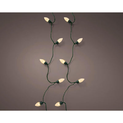 Lumineo LED illuminazione per albero di Natale vintage 8 funzioni effetto scintillante 100LED 1980 cm verde oro tenue