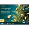 Lumineo LED iluminación vintage para árbol de Navidad 8 funciones efecto centelleo 100LED 1980cm verde oro suave