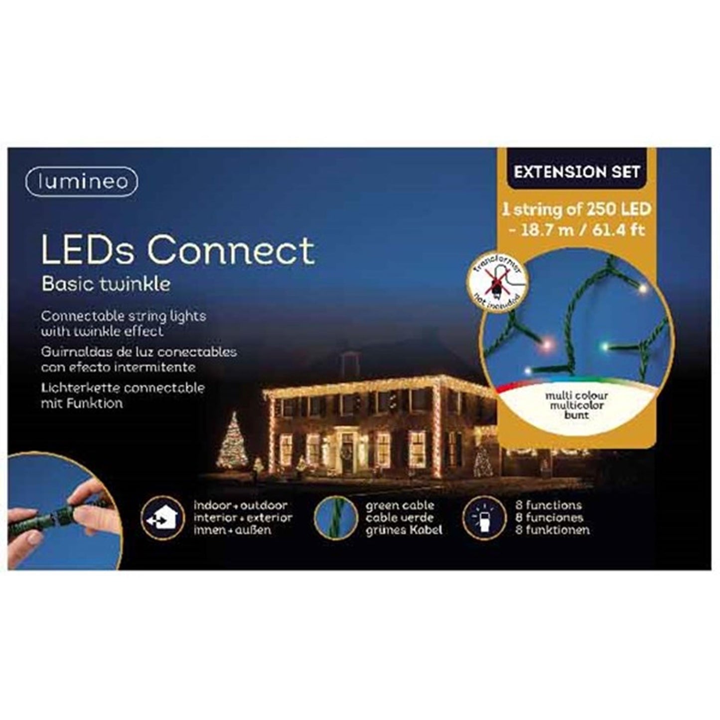 Los LED Lumineo conectan el color centelleante básico 18,7 m