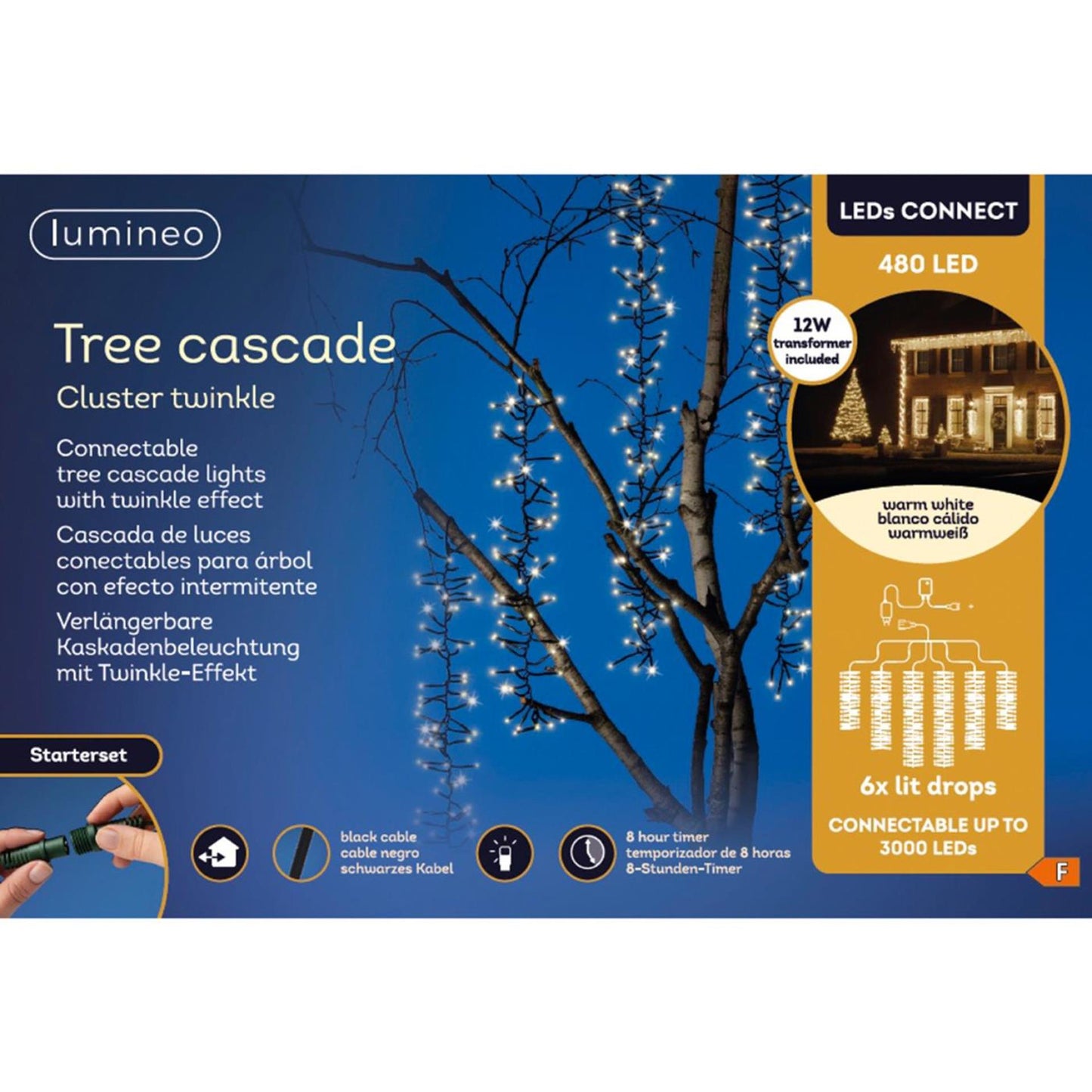 Los LED en cascada Lumineo boom conectan el juego de inicio 480l