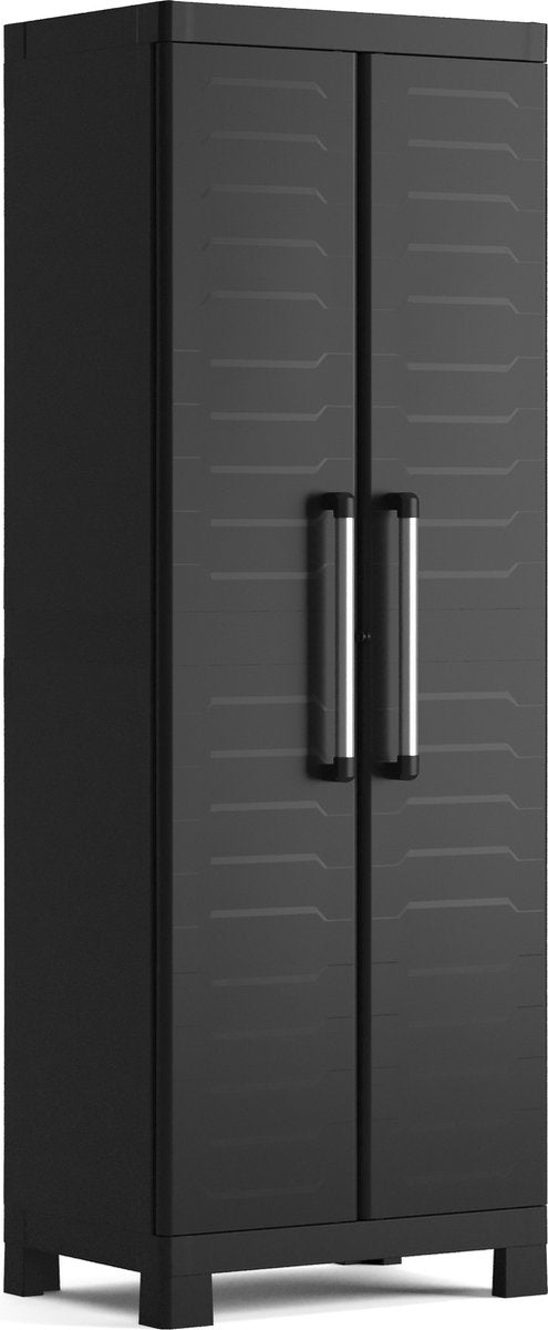 Keter detroit opbergkast - multipurpose - 3 planken - 45x65x182cm - zwart