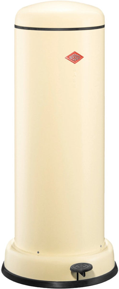 Wesco big baseboy waste bin with soft close | 30 liters | metal - almond | pedal bin