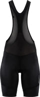 Craft core essence bib shorts w dames fietsbroek - zwart - zilver