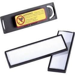 Badge resistenti 17x67mm neri