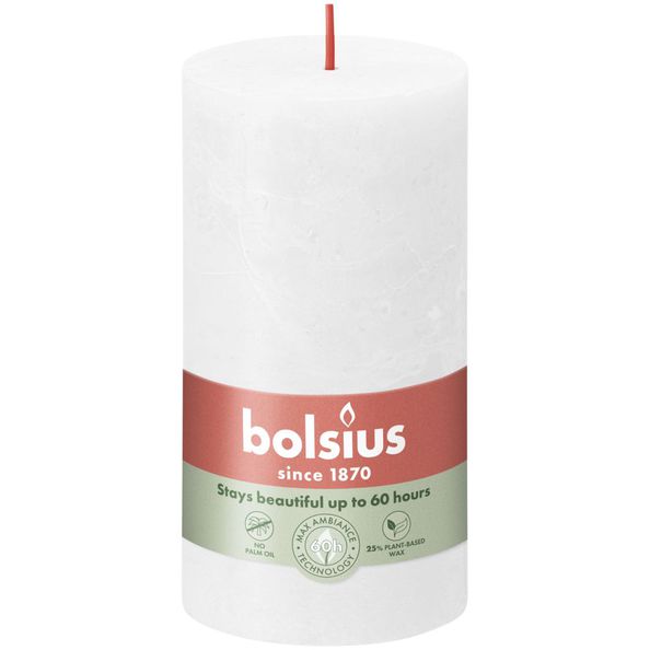 Bolsius Bolsius Stollen SHINE 4 ST Rustic 130x68 mm Cloudy White