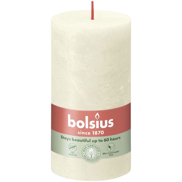 Bolsius Bolsius Stollen Shine 4 St Rustic 130x68 mm Colorato di perle morbido