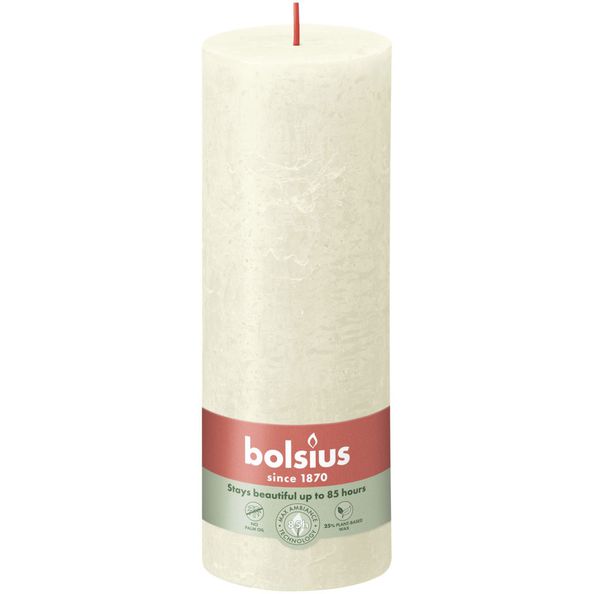 Bolsius Bolsius Stollen SHINE 4 ST Rustic 190x68 mm soft pearl colored