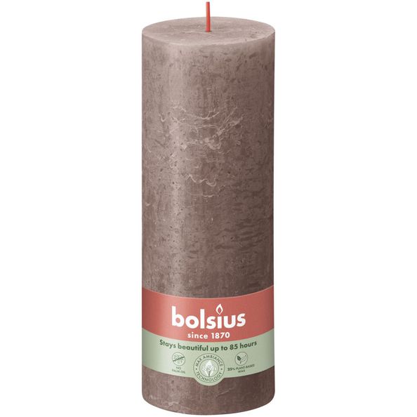 Bolsius Bolsius Stollen SHINE 4 ST Rustic 190x68 mm Rustic Taupe