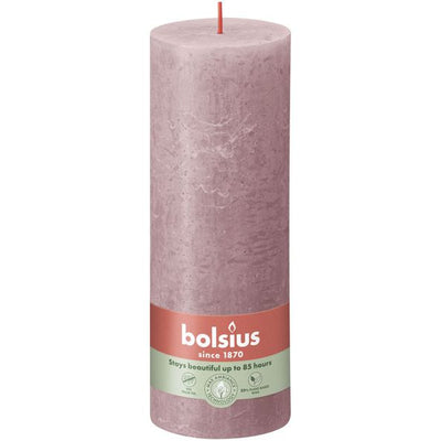 Bolsius Bolsius Stollen Shine 4 St Rustiek 190x68 mm Ash rosa