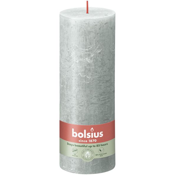 Bolsius ceppo rustico verde giada ø68x190 mm 85 ore (4 pezzi)