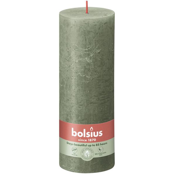 Bolsius Bolsius Stollen SHINE 4 ST Rustic 190x68 mm fresh olive colored