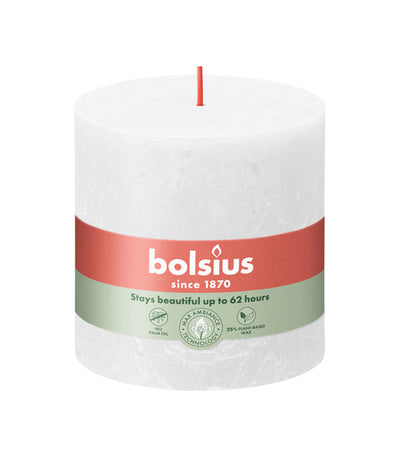 Bolsius Bolsius Stollen Shine 3 St Rustic 100x100 mm nuvoloso bianco