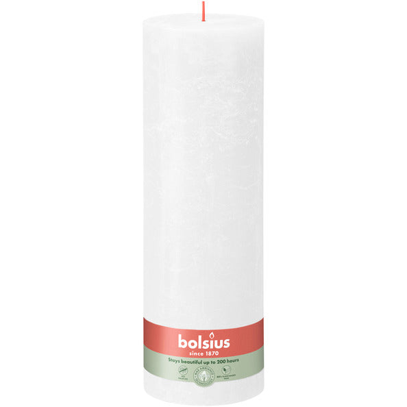 Bolsius rustic pillar candle cloudy white ø100x300 mm 200 hours (4 pieces)