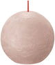 Bolsius rustic ball candle misty pink ø76 mm 25 hours (6 pieces)