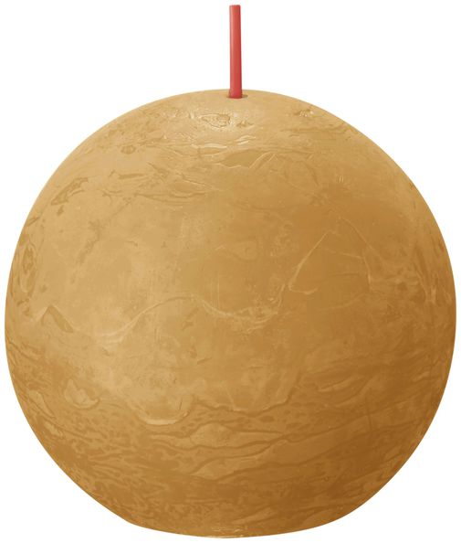 Bolsius candela sfera rustica nido d'ape gialla ø76 mm 25 ore (6 pezzi)