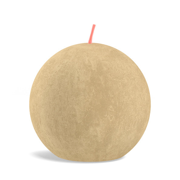 Bolsius rustic ball candle oat beige ø76 mm 25 hours (6 pieces)