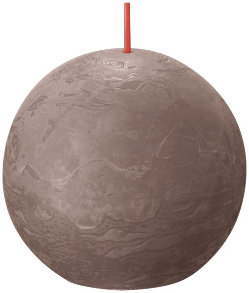 Bolsius rustic ball candle rustic taupe ø76 mm 25 hours (6 pieces)