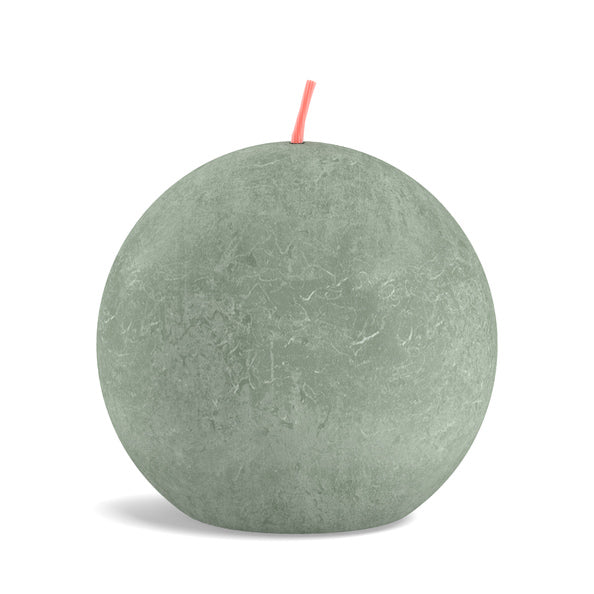 Bolsius candela sfera rustica verde giada ø76 mm 25 ore (6 pezzi)