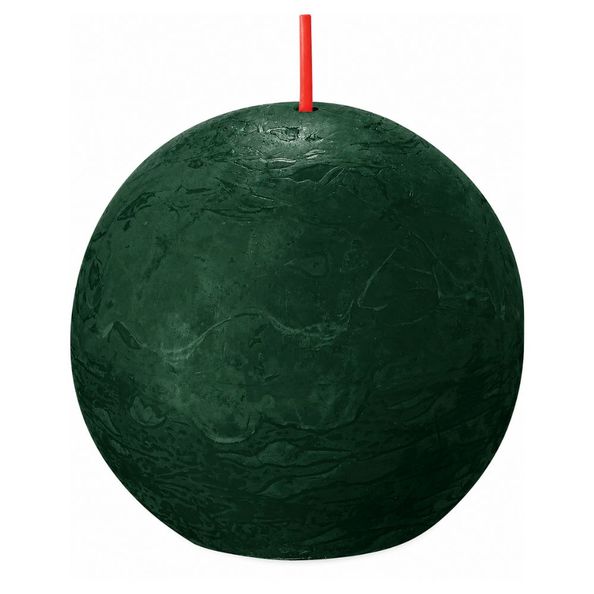 Bolsius candela sfera rustica verde pino ø76 mm 25 ore (6 pezzi)
