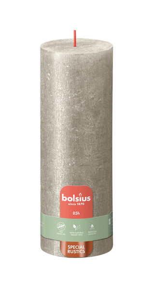 Vela de pilar Bolsius shimmer champagne ø68x190 mm 85 horas (4 piezas)