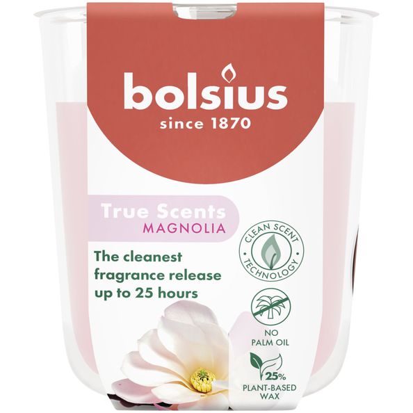 Bolsius bicchiere profumato veri profumi magnolia ø73x80 mm 25 ore (6 pezzi)