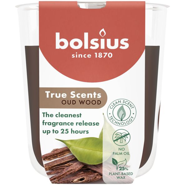 Bolsius vaso perfumado true aromas madera vieja ø73x80 mm 25 horas (6 piezas)