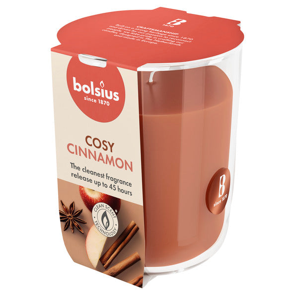 Bolsius vaso perfumado true aromas manzana canela ø85x97 mm 45 horas (4 piezas)