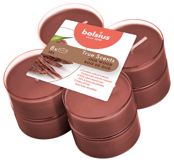 Bolsius maxi luci veri profumi legno vecchio ø58x24 mm 8 ore (6x 8 pezzi)