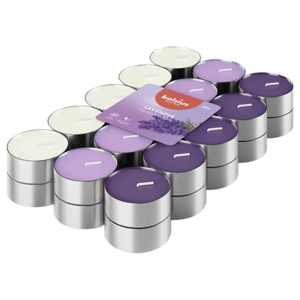 Bolsius scented tea lights lavender ø38x16 mm 3.5 hours (8x 30 pieces)