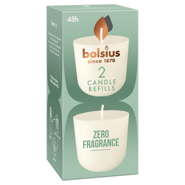 Bolsius refill cleanlight 2-pack zero ø57x116 mm (6x 2 pieces)