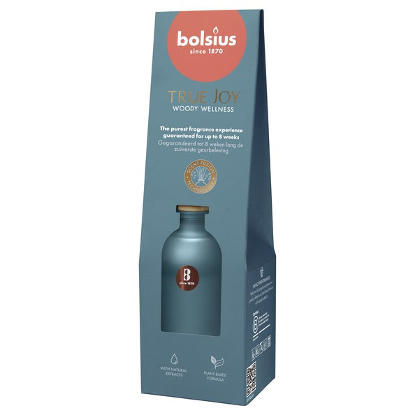 Diffusori di aromi Bolsius 80 ml true joy legnoso benessere (6 pezzi)