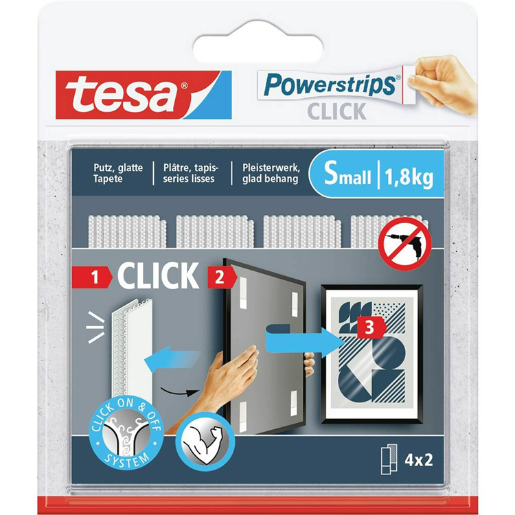 Tesa 1074191 - Prese multiple click 4x2 s | 10 pezzi