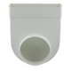 Renson 1069273 - Conexión de esquina de PVC. redondo derecho 90°7017 (220x90-dia 150) (blanco) | 3 piezas