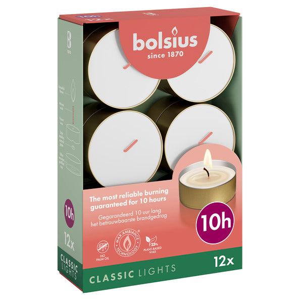 Bolsius maxi lights ø60x25 mm 10 hours (6x 12 pieces)