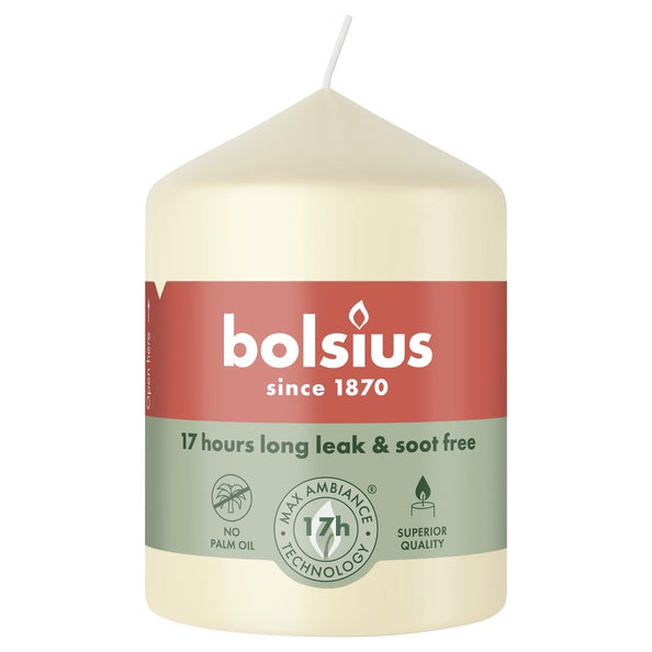 Vela en bloque Bolsius soft perla ø58x80 mm 17 horas (6 piezas)