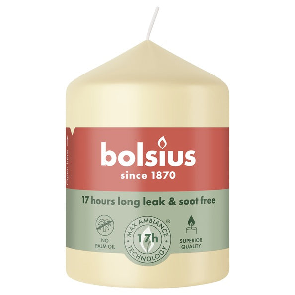 Vela de pilar Bolsius beige ø58x80 mm 17 horas (6 piezas)