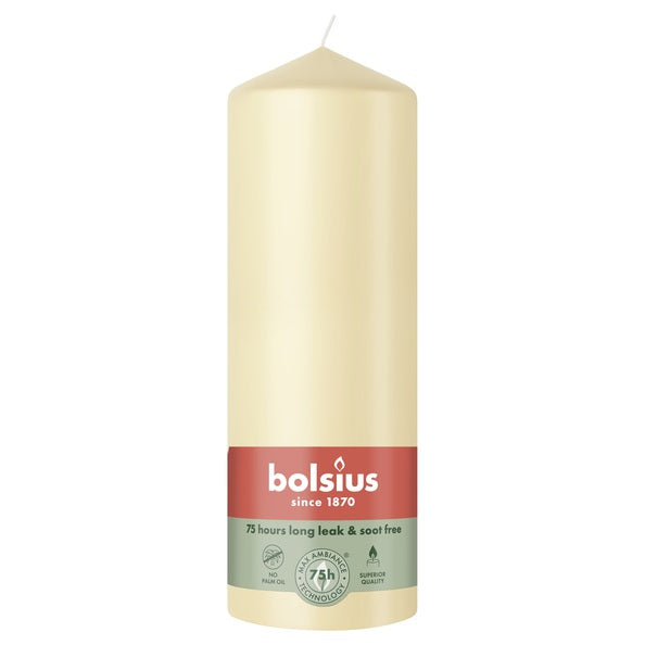 Bolsius pillar candle beige ø68x200 mm 75 hours (6 pieces)