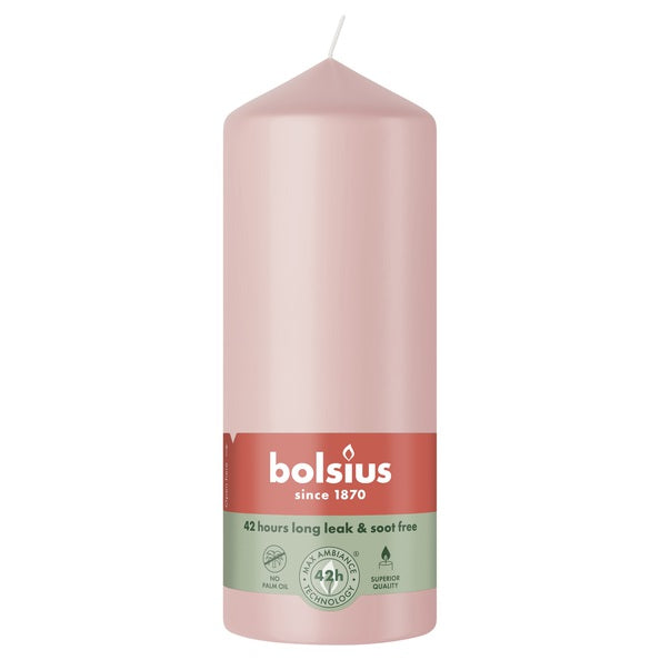 Bolsius pillar candle misty pink ø58x150 mm 42 hours (6 pieces)