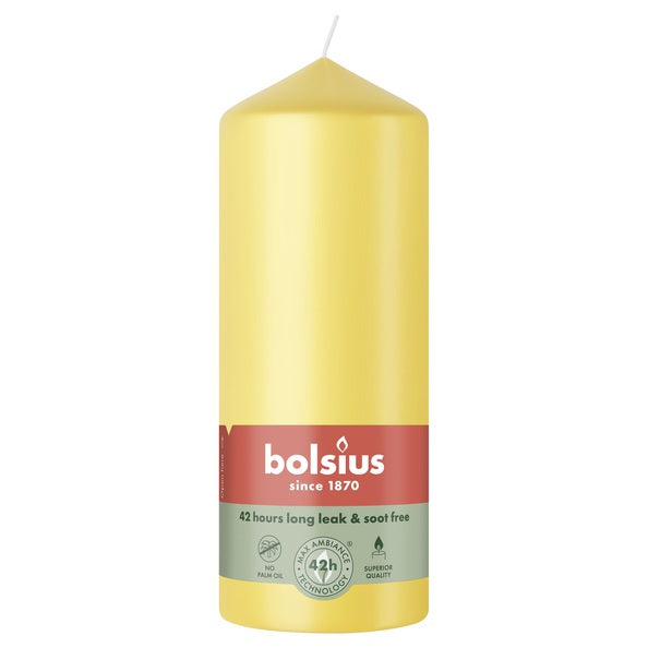 Vela de pilar Bolsius amarillo soleado ø58x150 mm 42 horas (6 piezas)