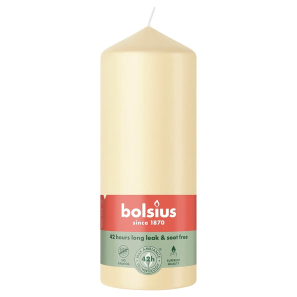 Bolsius pillar candle beige ø58x150 mm 42 hours (6 pieces)