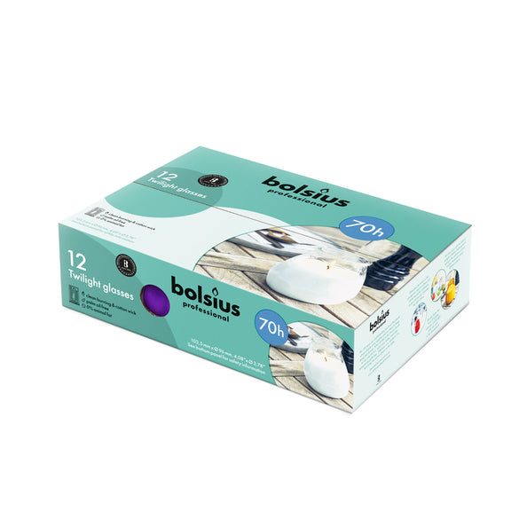 Bolsius twilight paars ø99x104 mm 70 uur (12 stuks)