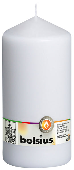 Vela bolsius blanca ø98x200 mm 120 horas (8 piezas)