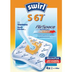 Sacchetto per aspirapolvere swirl s67 airspace bianco 4 pezzi