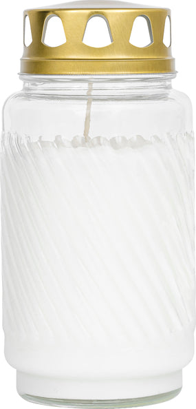 Bolsius lantern glass with lid white ø90x173 mm 100 hours (6 pieces)