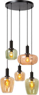 Lucide ilona - lampada a sospensione - 5xe27 - nera